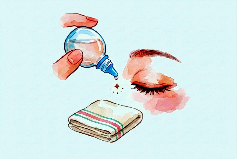 皮膚・目の水彩イラスト