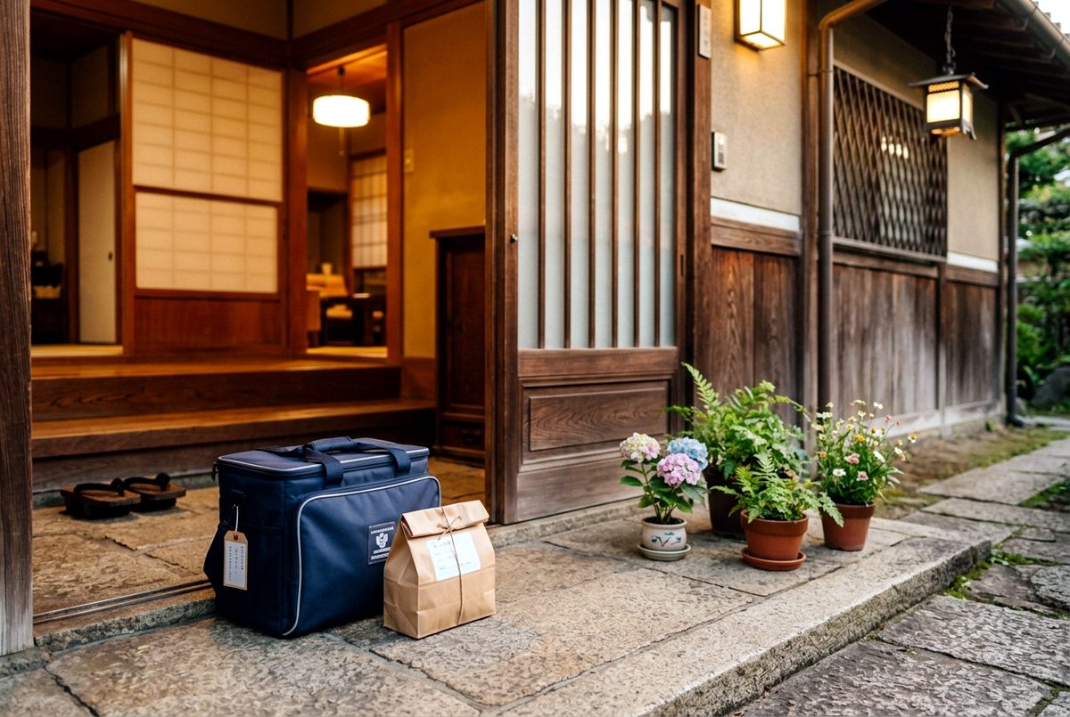 ご自宅の玄関にお届けするお薬