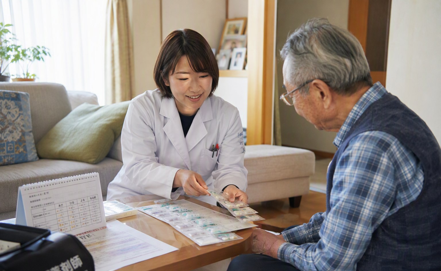 訪問服薬指導の様子